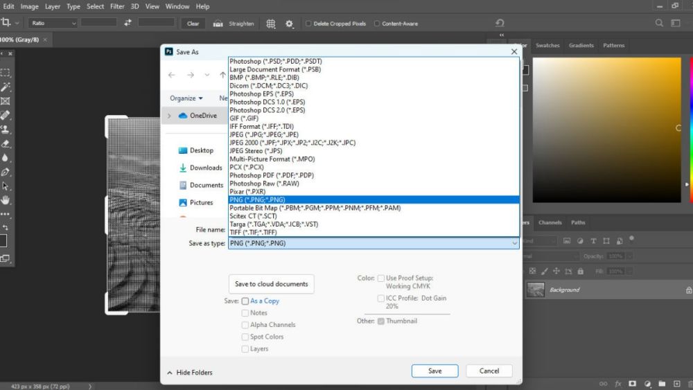Cách chuyển file ảnh RAW bằng Photoshop bước 4