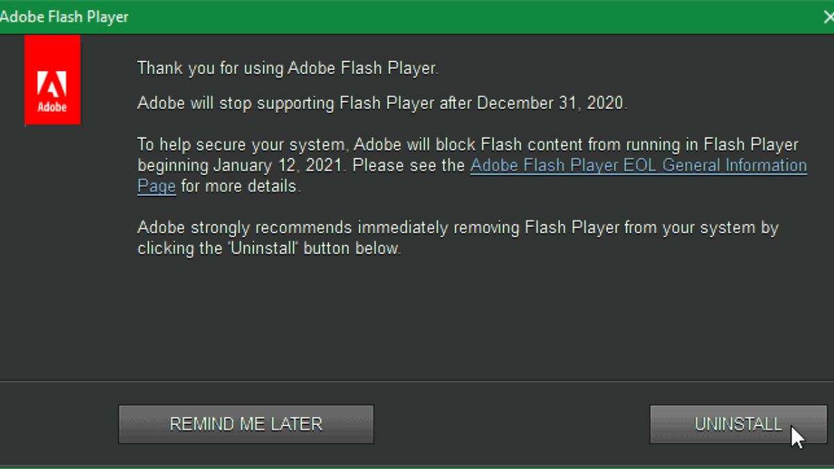 Cách chạy Adobe Flash Player 2021 Windows ngay cả khi không được hỗ trợ nữa bước 2