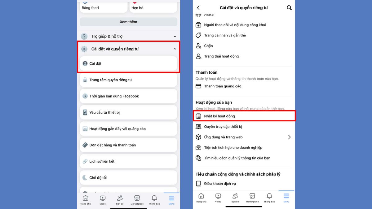 Cách xóa lịch sử tìm kiếm Facebook trên điện thoại bước 1