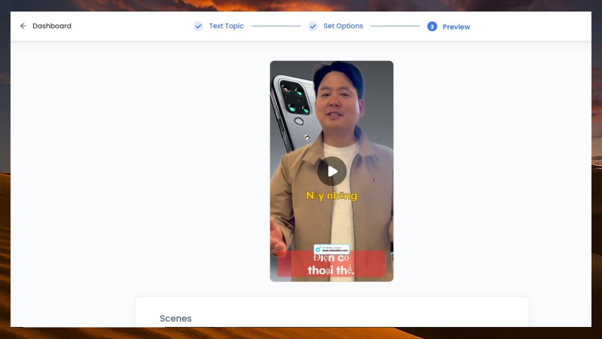 cách sử dụng DeepBrain AI sáng tạo video từ văn bản bước 3