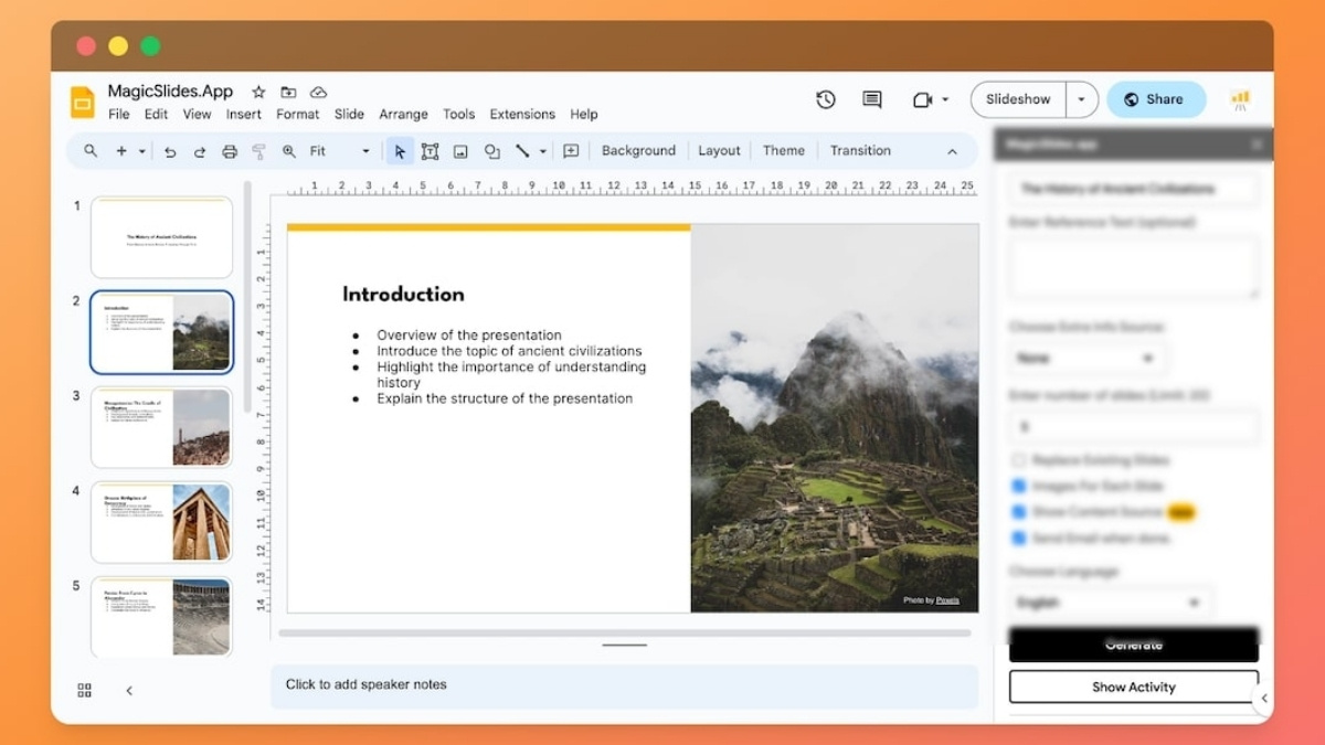 Các tính năng nổi bật của MagicSlides