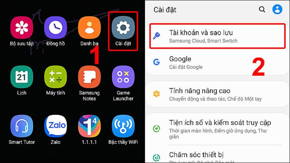 Cách đăng xuất tài khoản Google trên Android bước 1