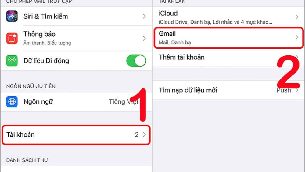 Cách đăng xuất tài khoản Google khỏi điện thoại iPhone, iPad bước 2