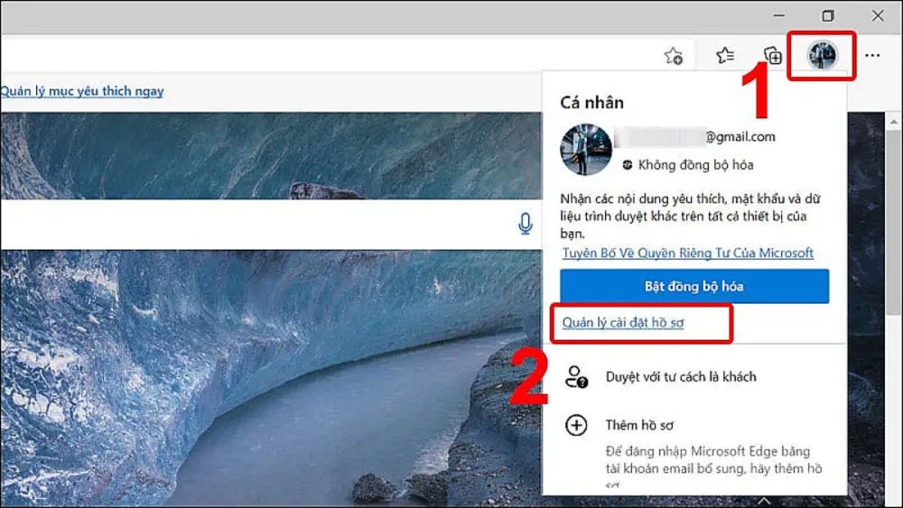 Cách đăng xuất tài khoản Google trên máy tính chưa đồng bộ bước 1