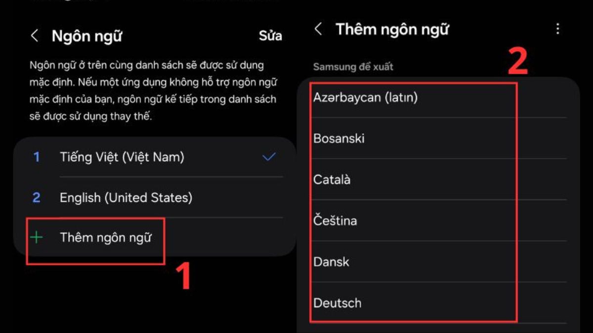 Hướng dẫn thêm ngôn ngữ mới vào bàn phím trên Samsung bước 2