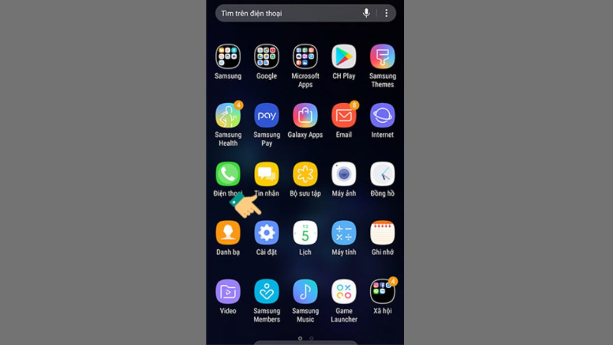 Cách đổi ngôn ngữ bàn phím Samsung bước 1