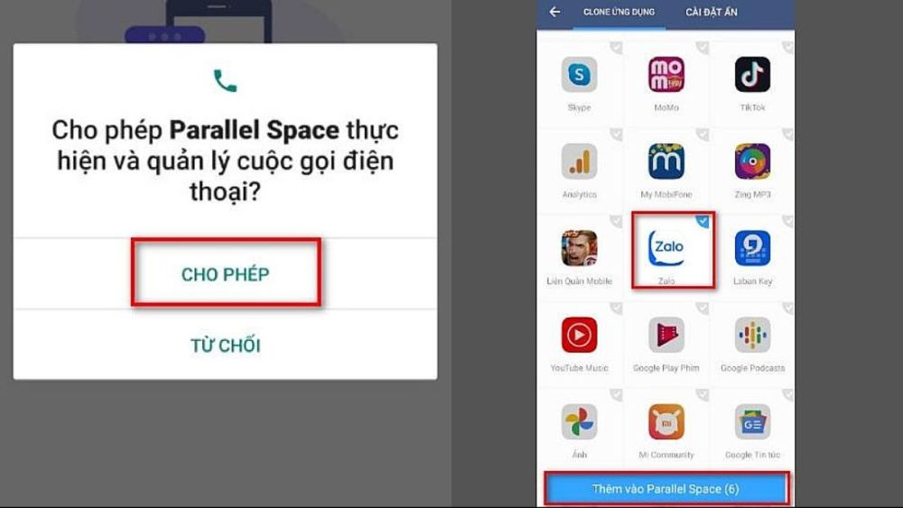 Hướng dẫn cách cài 2 app Zalo trên Android bằng Parallel Space bước 1