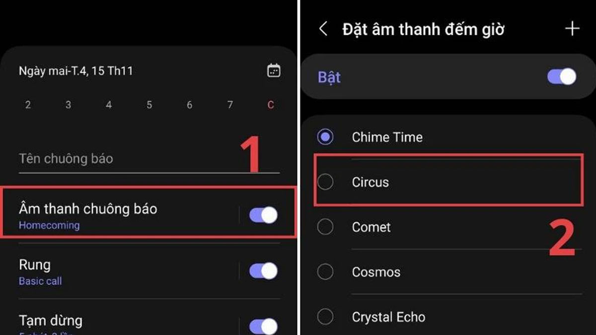 Cách cài nhạc chuông báo thức cho Samsung bước 3