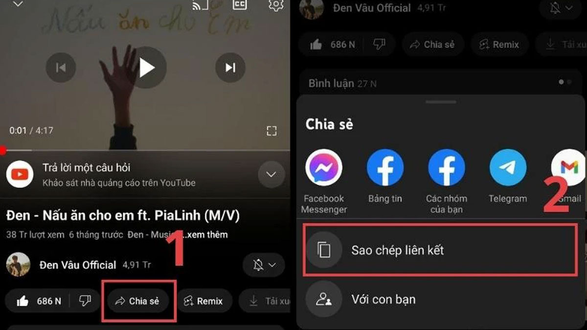 Cách cài nhạc chuông cho Samsung từ Youtube bước 1