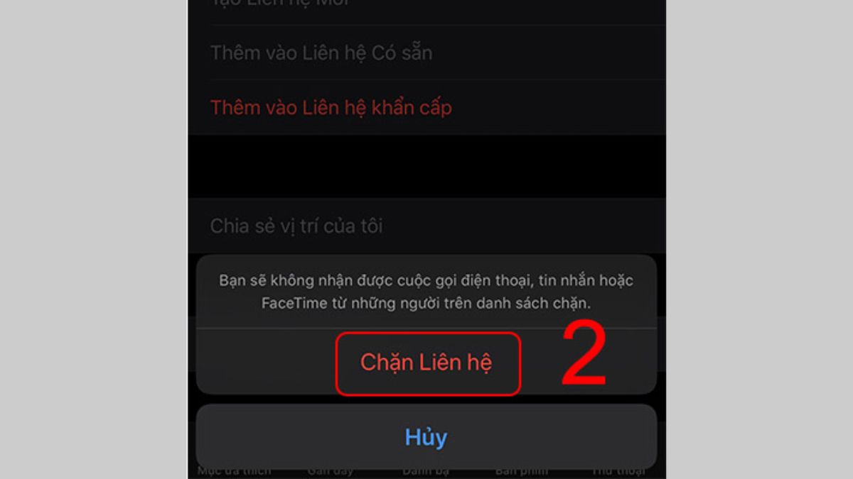 Hướng dẫn cách chặn số lạ bất kỳ trên iPhone từ danh bạ bước 4
