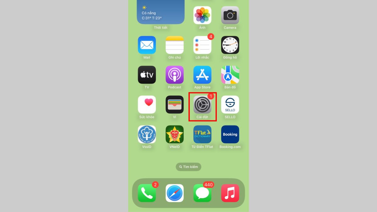 Hướng dẫn cách chặn số lạ bất kỳ trên iPhone từ phần cài đặt bước 1