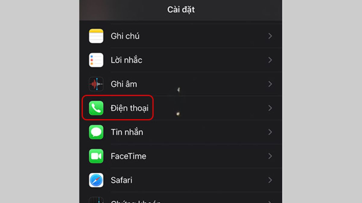 Hướng dẫn tắt tiếng cuộc gọi đến từ số lạ bước 1