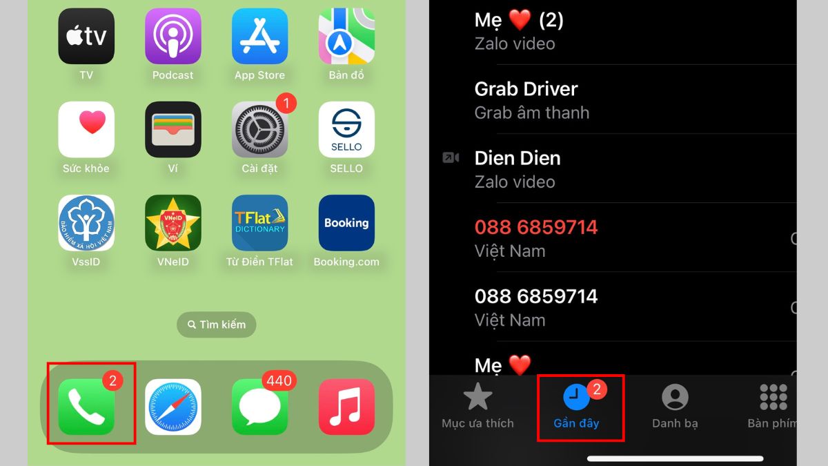 Hướng dẫn cách chặn số lạ bất kỳ trên iPhone từ cuộc gọi trực tiếp bước 1