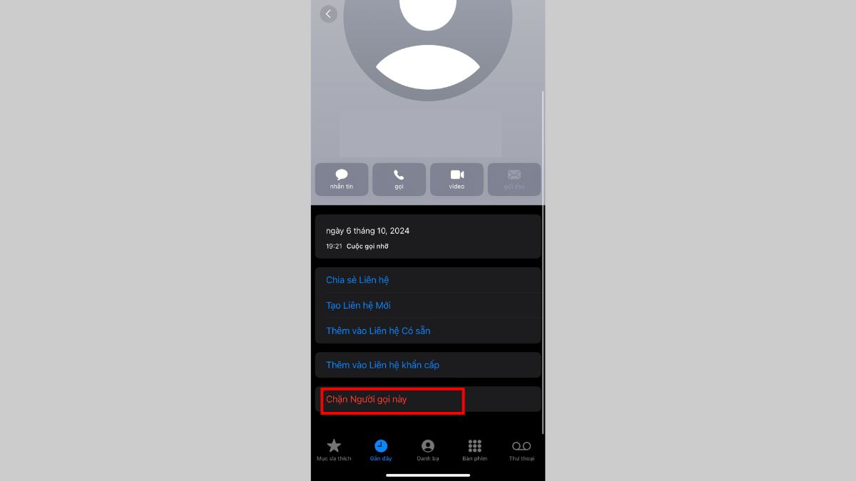 Hướng dẫn cách chặn số lạ bất kỳ trên iPhone từ cuộc gọi trực tiếp bước 3