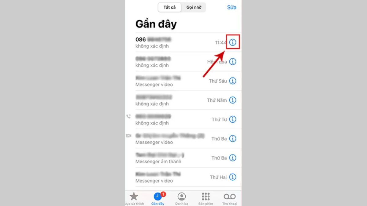 Hướng dẫn cách chặn số lạ bất kỳ trên iPhone từ danh bạ bước 1