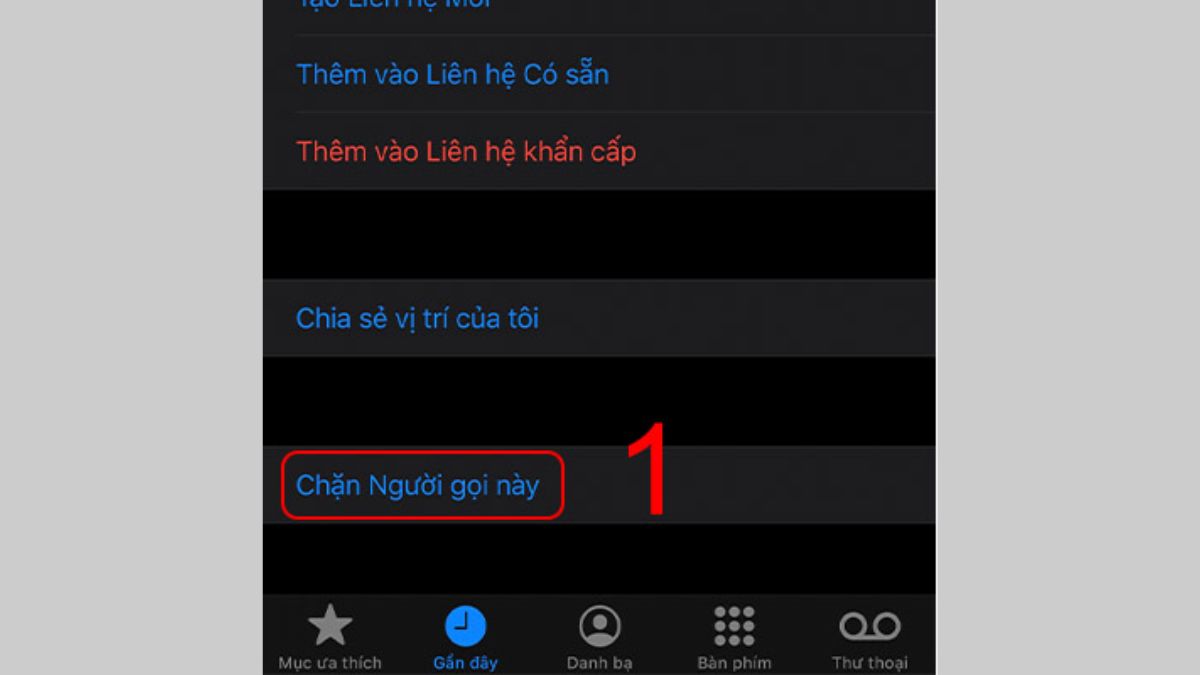 Hướng dẫn cách chặn số lạ bất kỳ trên iPhone từ danh bạ bước 3