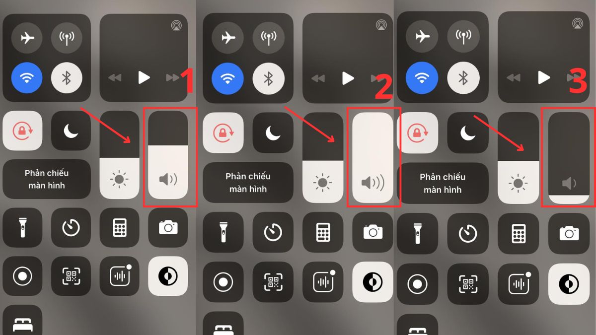 Cách chỉnh âm lượng cuộc gọi đến iPhone bằng trung tâm điều khiển