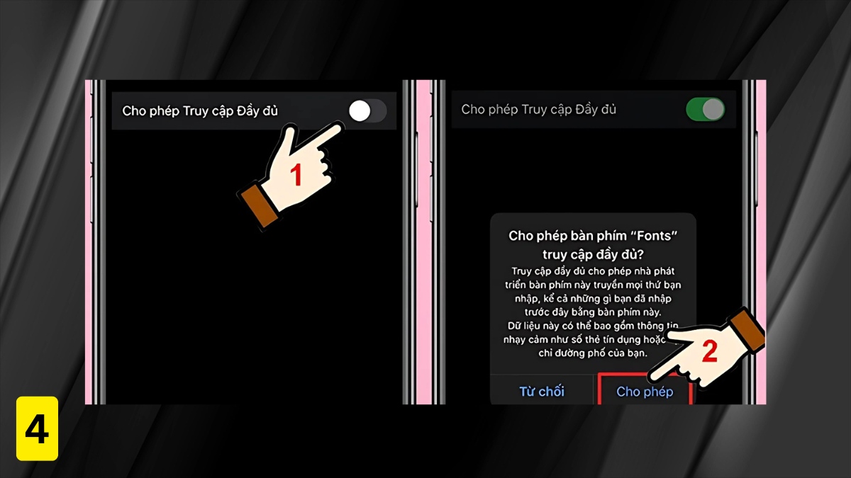 Cách chỉnh phông chữ trên điện thoại iOS - bước 4