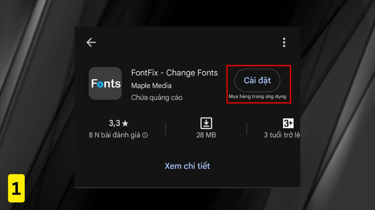 cách điều chỉnh phông chữ trên điện thoại bằng FontFix bước 1