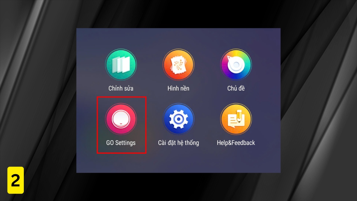 Cách chỉnh phông chữ trên Android với Go Launcher bước 2