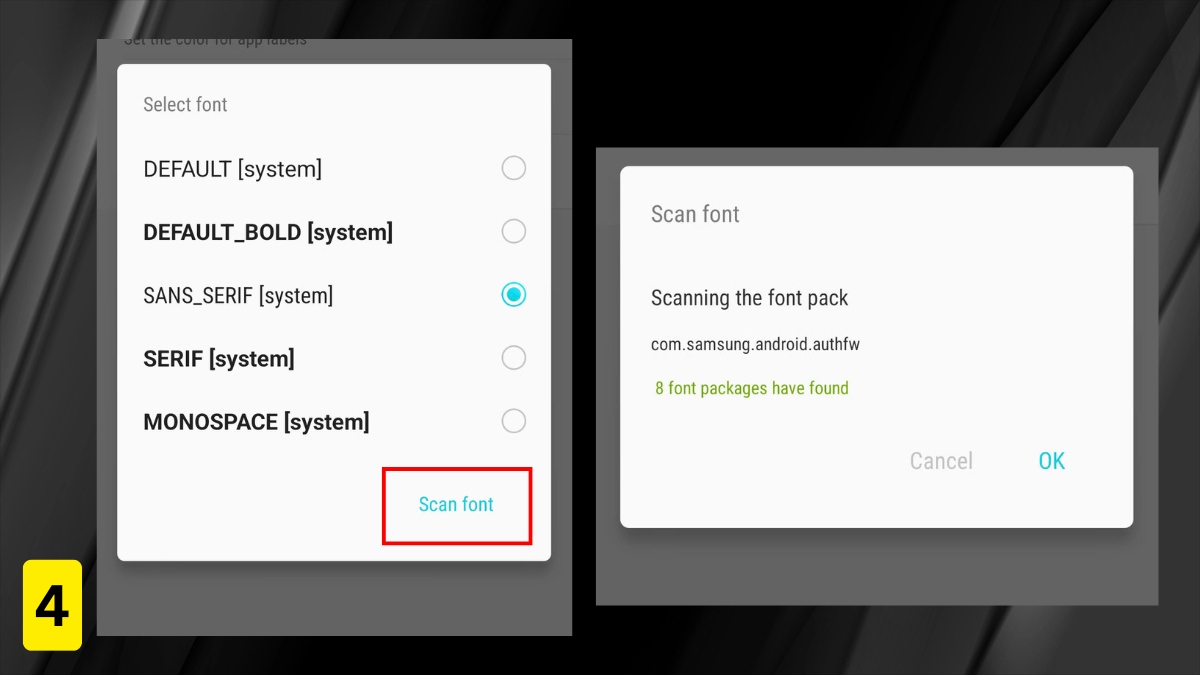 Cách chỉnh phông chữ trên Android với Go Launcher bước 4