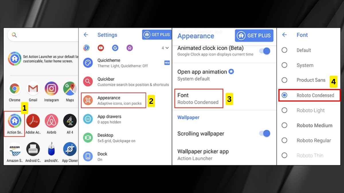Cách chỉnh phông chữ trên Android với Action Launcher