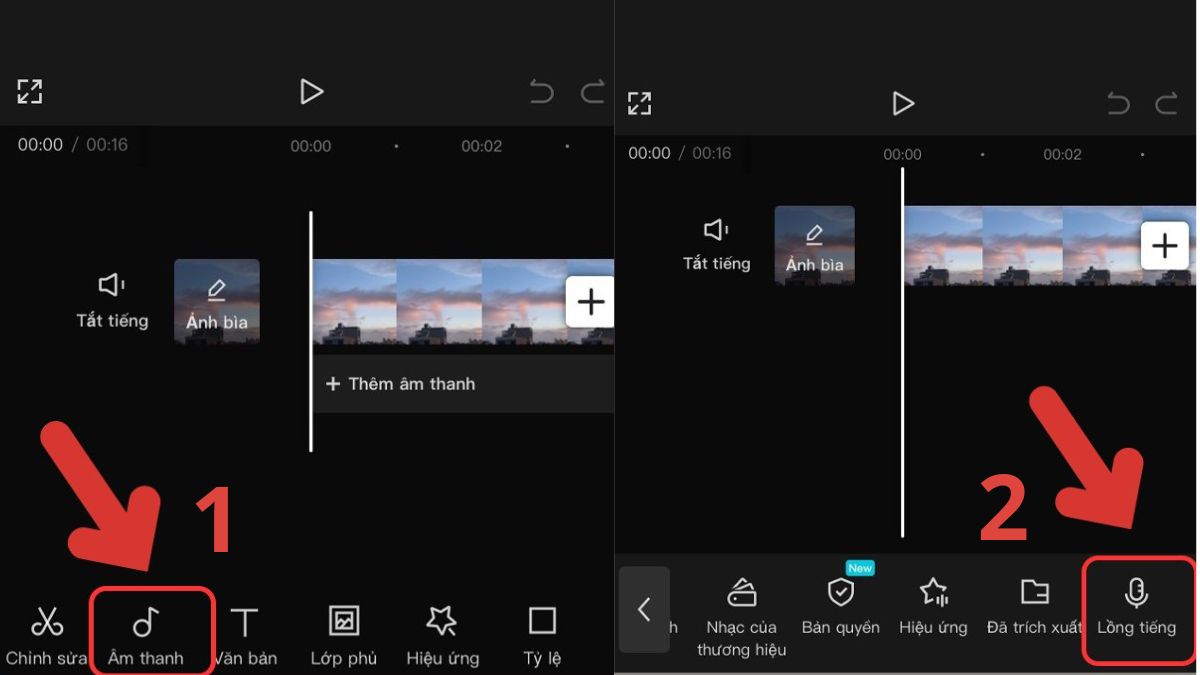 Cách ghép giọng nói vào video CapCut bước 2