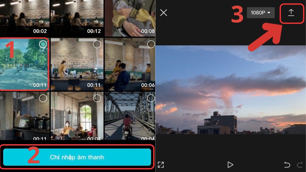 Cách ghép giọng nói vào video CapCut bước 4