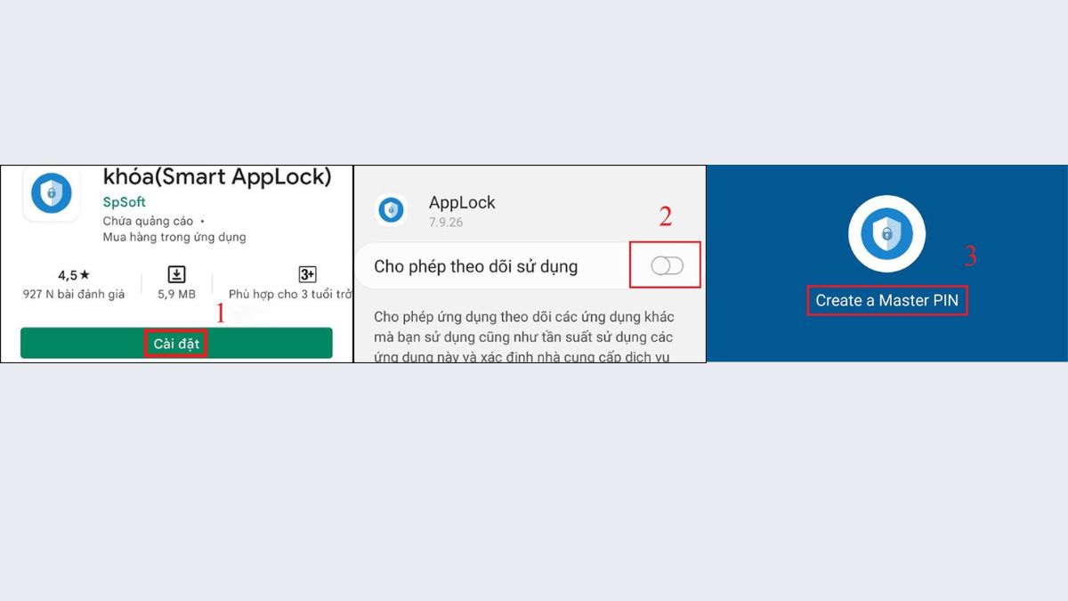 Cách khóa ứng dụng trên điện thoại Samsung bằng app bên thứ 3 bước 1
