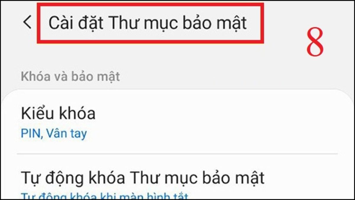 Cài đặt khóa ứng dụng trên Samsung bằng vân tay bước 4