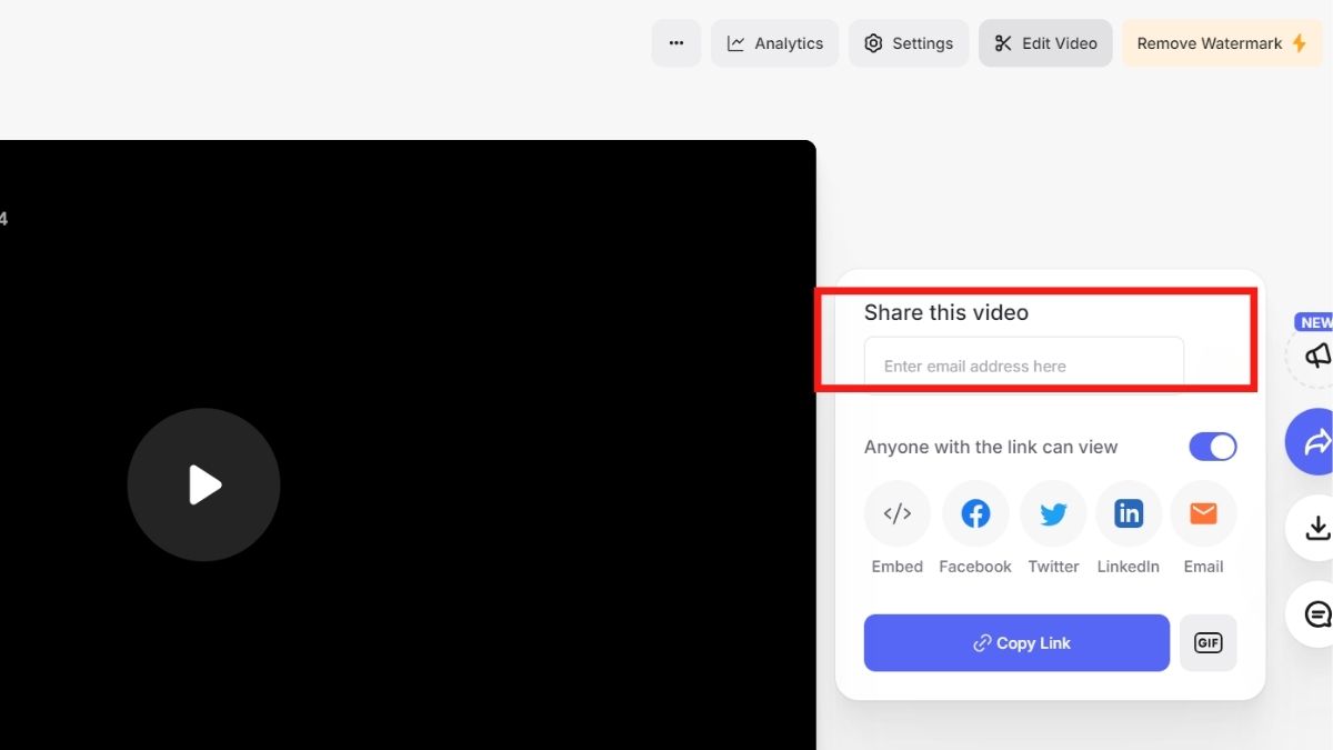 cách sử dụng VEED phát video bước 3