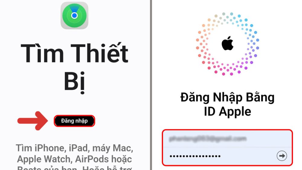 Cách tìm Airpods bị mất trên Android bằng web online bước 1