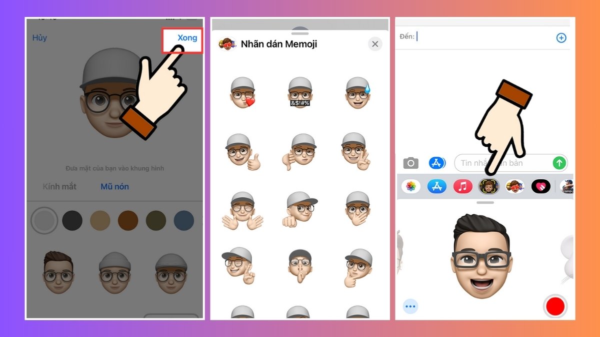Cách tạo Memoji icon khuôn mặt trên iPhone bước 3