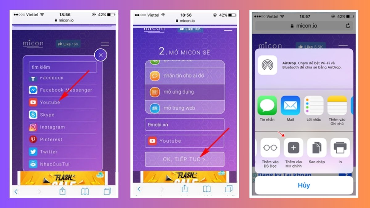 Cách tạo icon trên iPhone bằng ảnh của mình bước 3