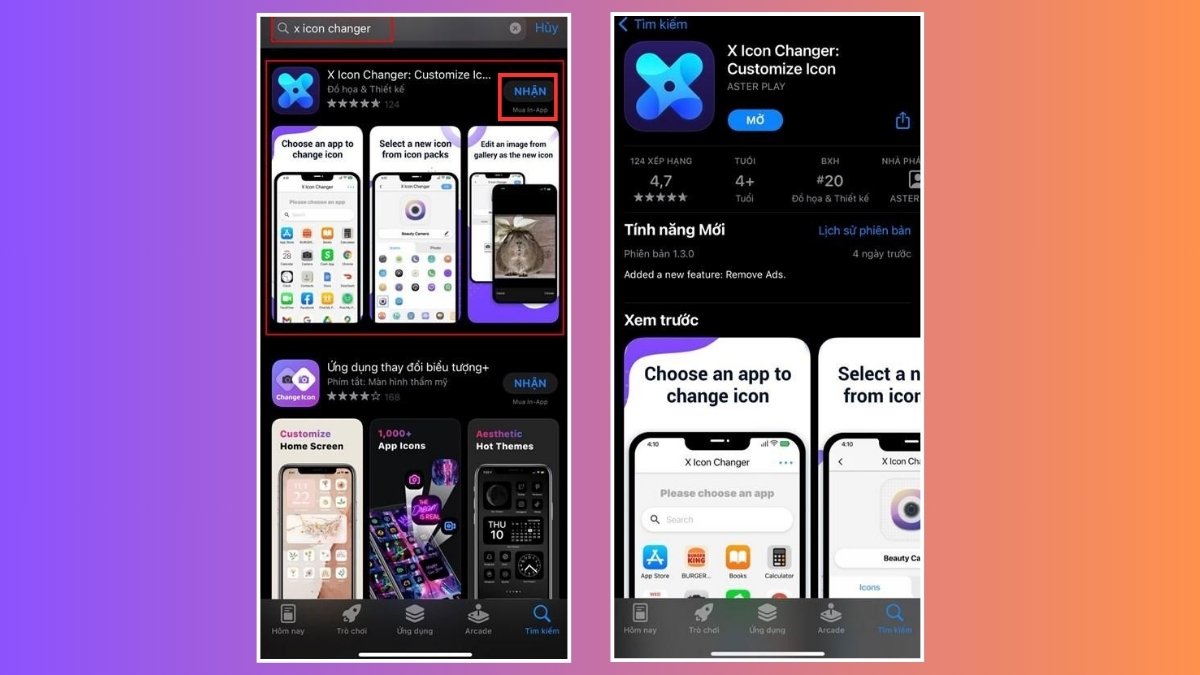 Hướng dẫn cách tạo icon cho ứng dụng trên iPhone bằng app X Icon Changer bước 1