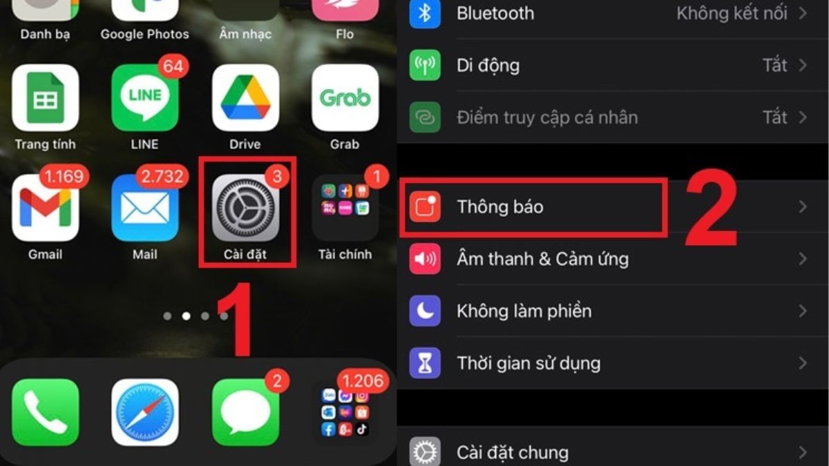 Cách tắt thông báo iMessage trên iPhone bước 1