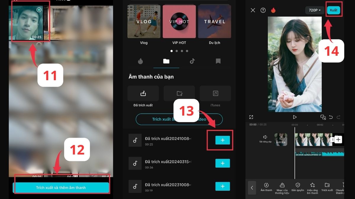 Cách chèn nhạc từ TikTok vào CapCut bước 4