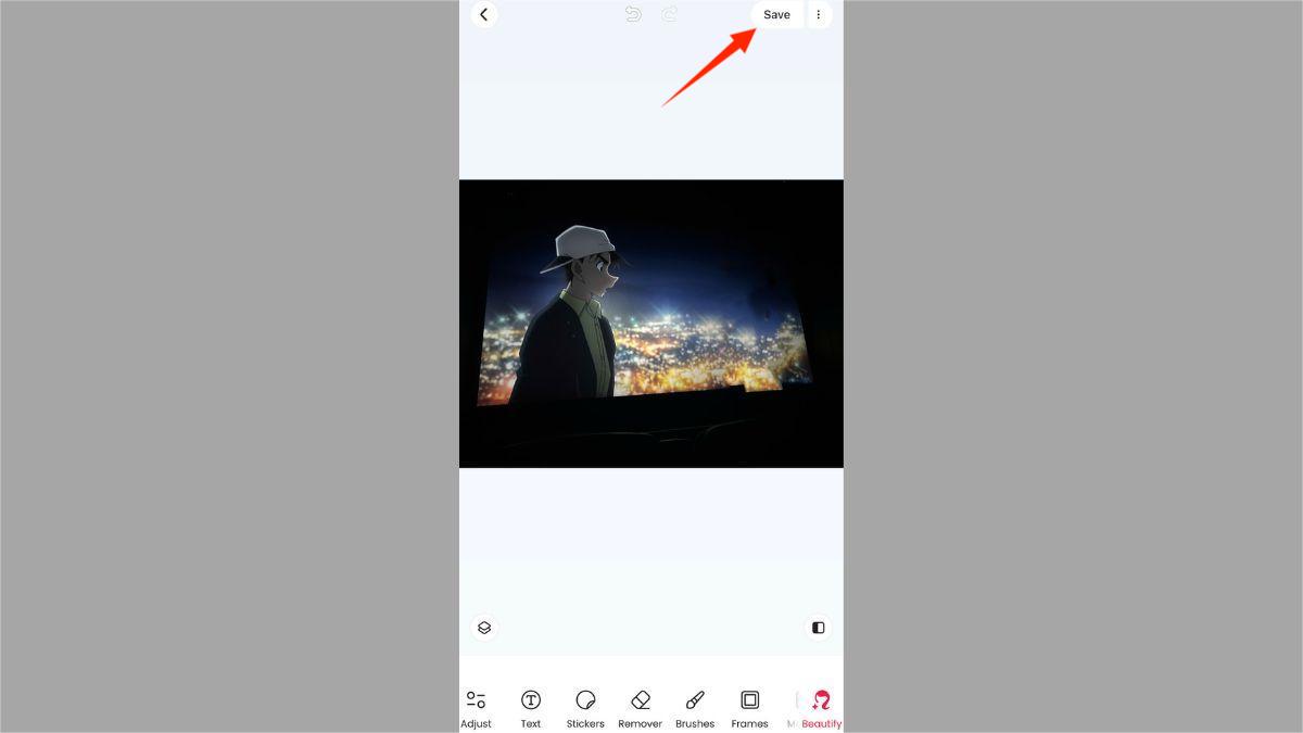 Cách xóa người trong ảnh trên iPhone bằng app Meitu bước 5