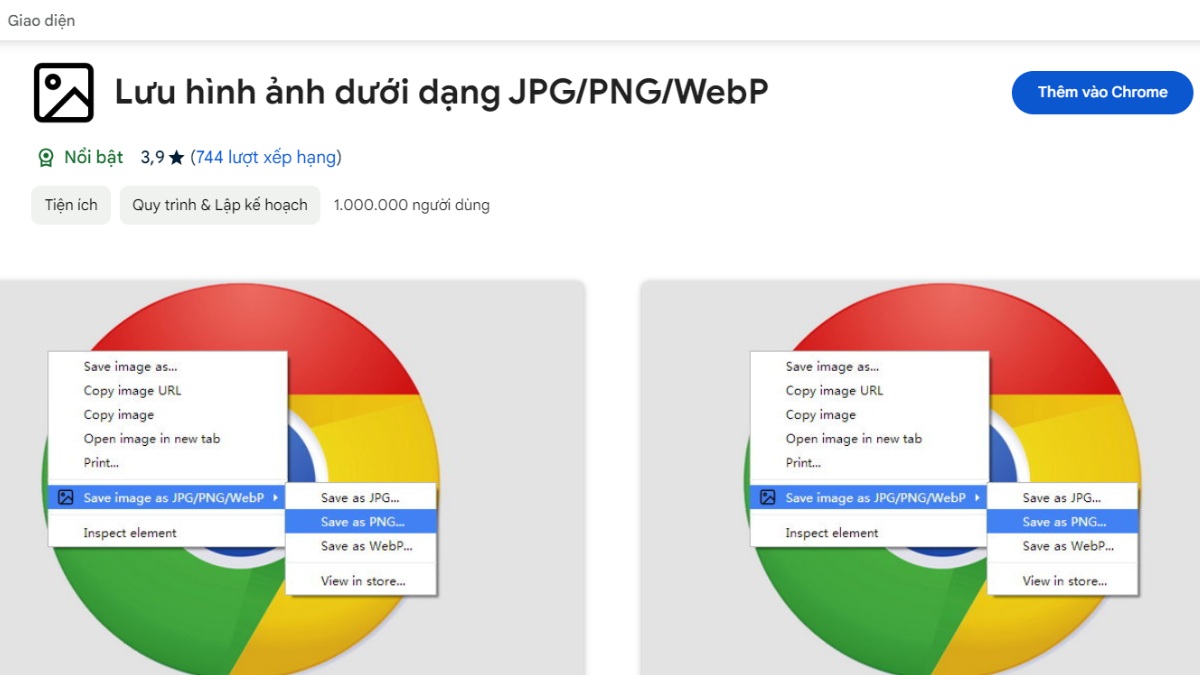 Chuyển WEBP sang JPG bằng tiện ích Save image as Type bước 1