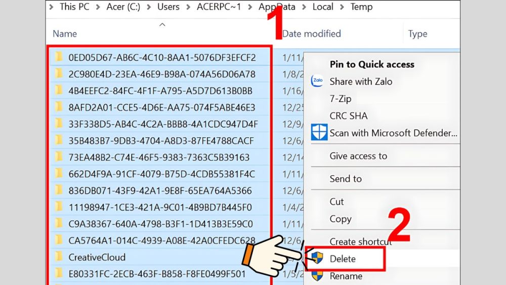 Cách dọn dẹp ổ C xóa file tạm bước 2