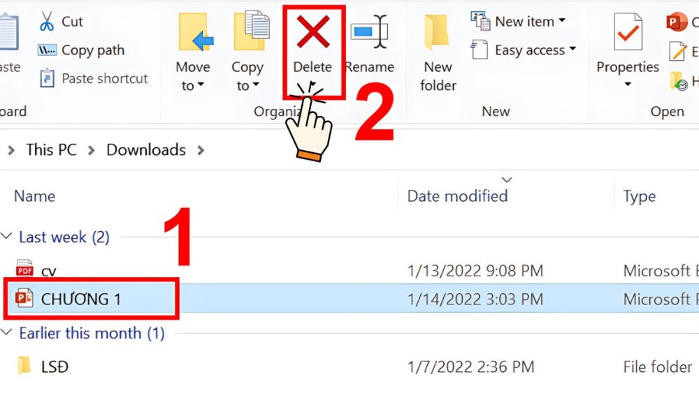 Cách dọn dẹp ổ C xóa file trong mục Dowload