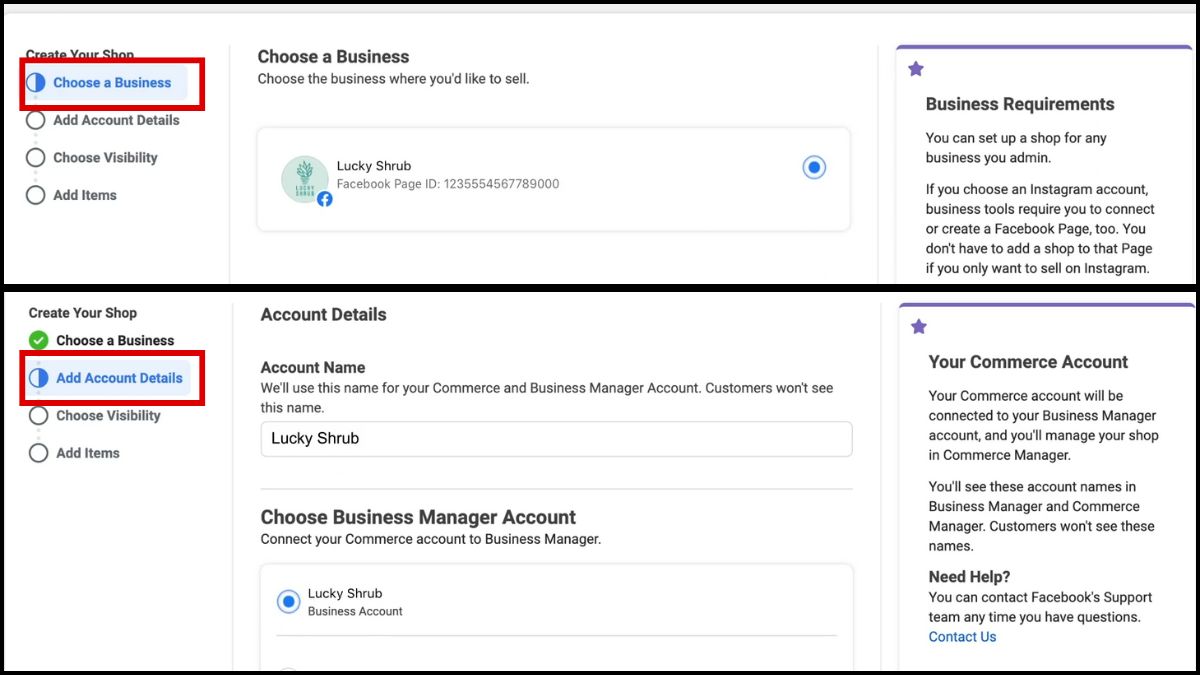 Cách tạo và thiết lập Facebook Shop bước 3