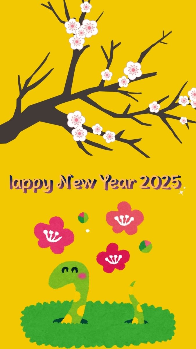 Hình nền điện thoại Tết Ất Tỵ 2025 đáng yêu