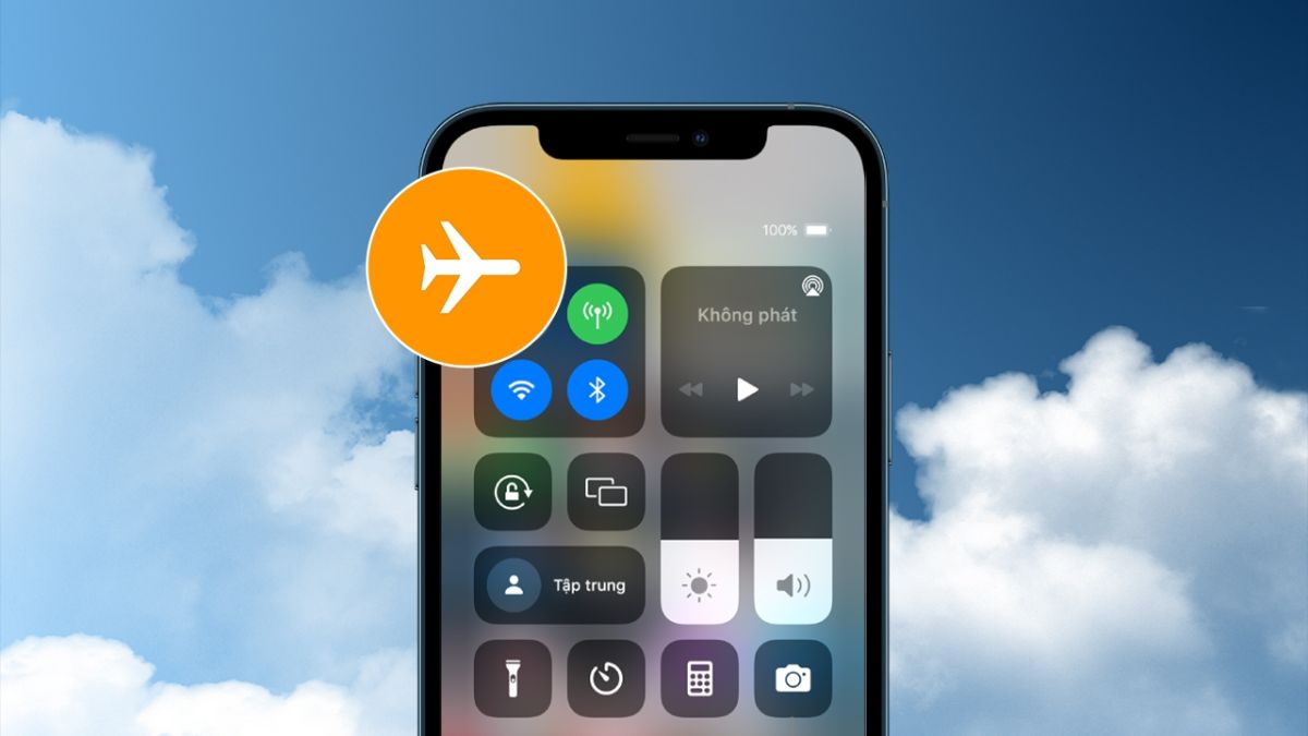 Bật tắt chế độ máy bay sửa lỗi iPhone không kết nối được WiFi