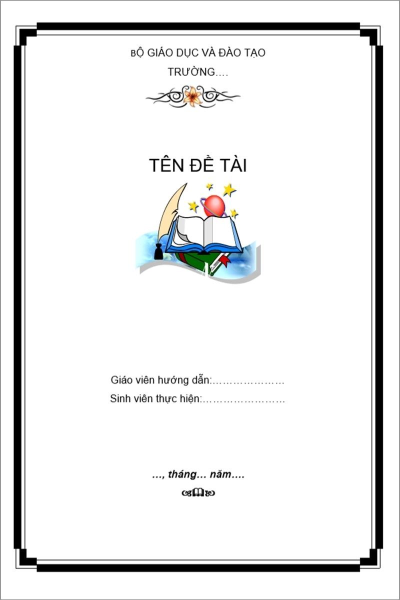 Các mẫu bìa Word làm báo cáo đẹp nhất
