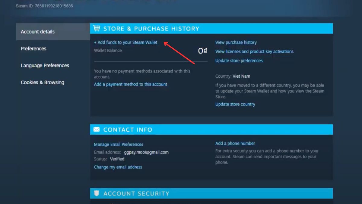 Cách nạp Steam qua ví điện tử VTC Pay bước 4