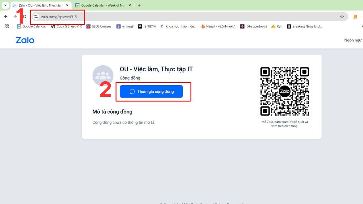 Cách tìm nhóm trên Zalo bằng link hoặc mã QR