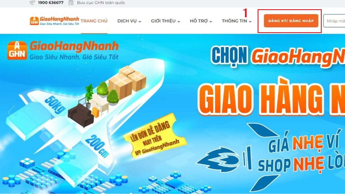 Cách tra cứu hành trình đơn hàng GHN trên website bước 1