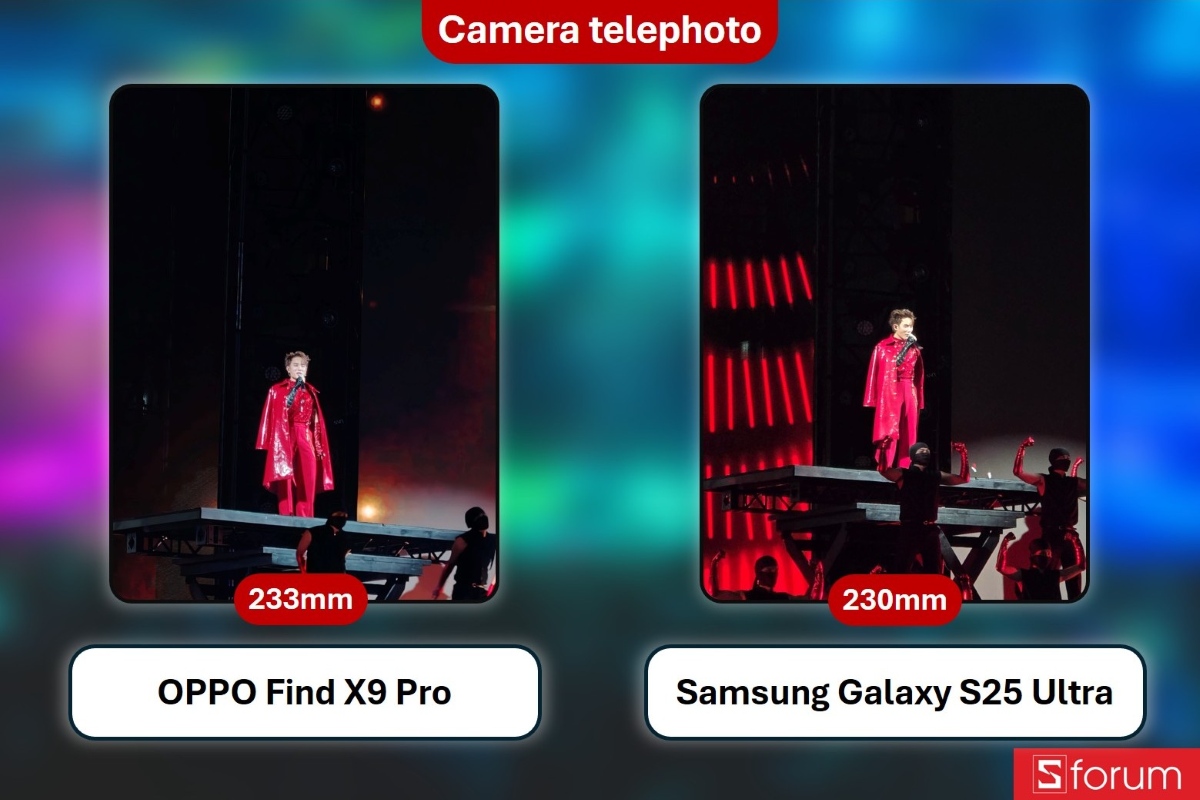 So sánh zoom giữa Find X9 Pro và Galaxy S25 Ultra