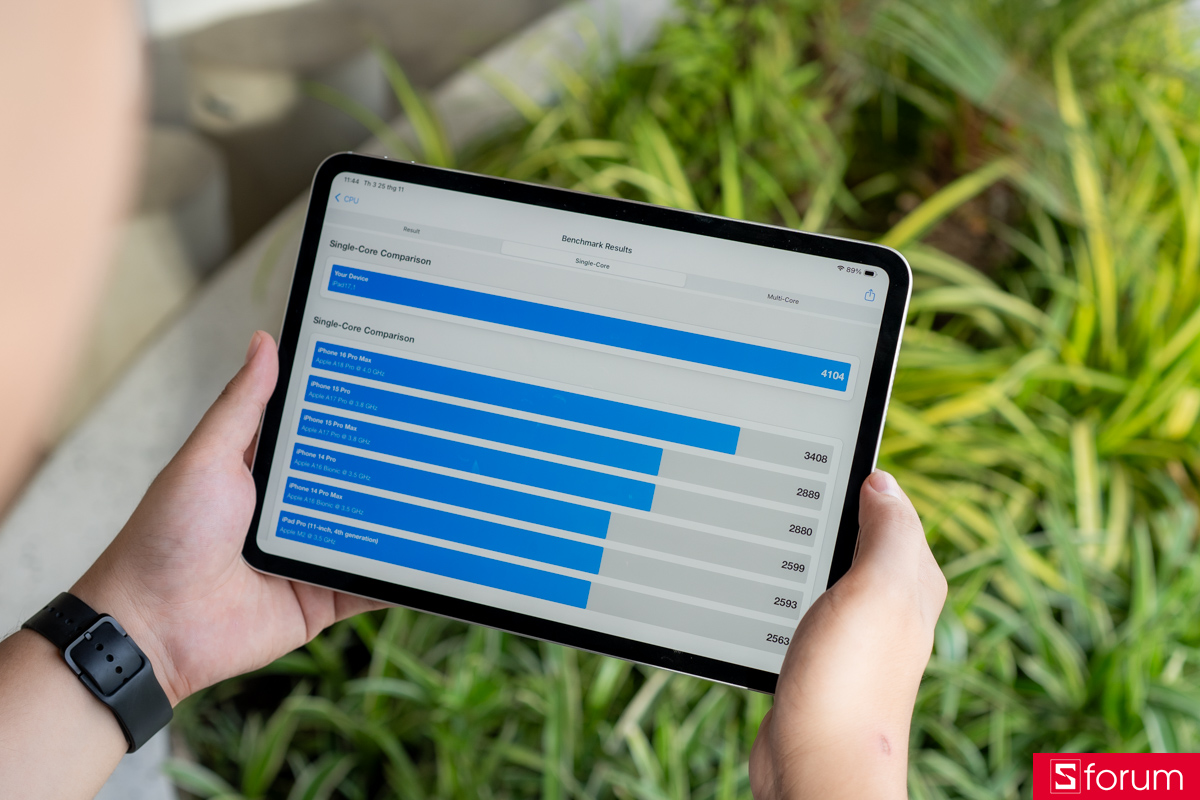 Bảng so sánh điểm đơn nhân CPU iPad Pro M5